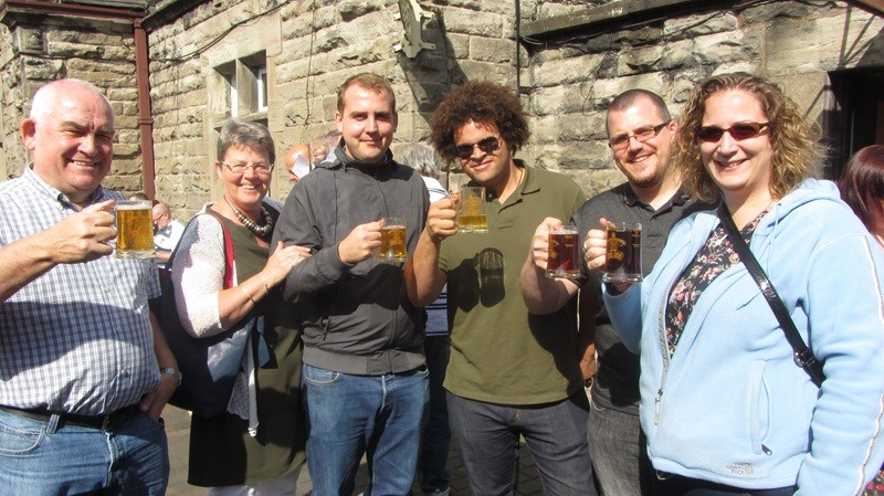 Bridgnorth Beer Festival drinkers