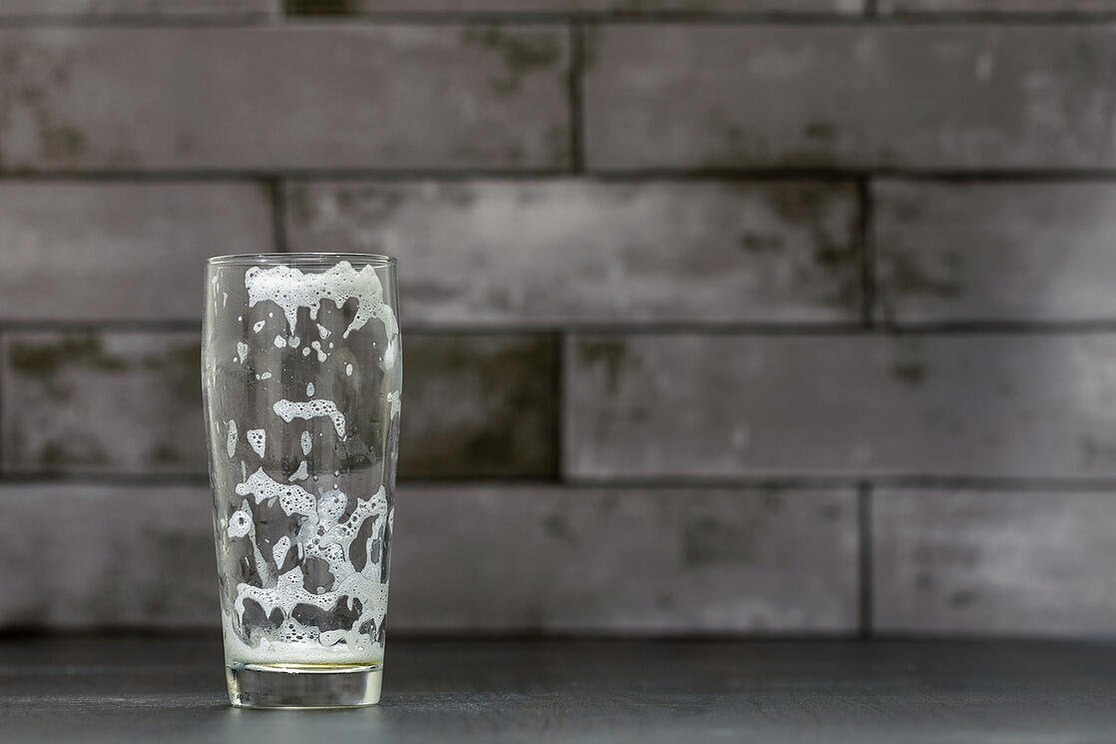 empty beer glass
