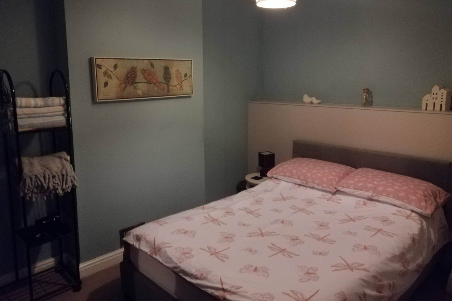 Rose Airbnb bed
