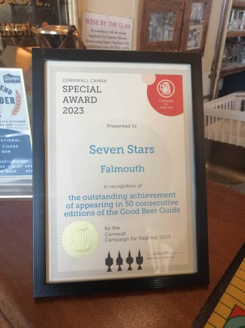Seven Stars certificate